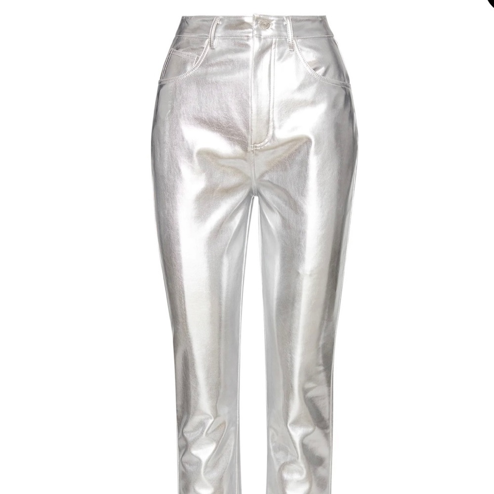 Brand new silver metallic pants